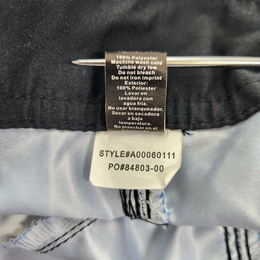 O'Neill Board Shorts Mens 40W Swim‎ Trunks Blue Black White Plaid Pockets Logo